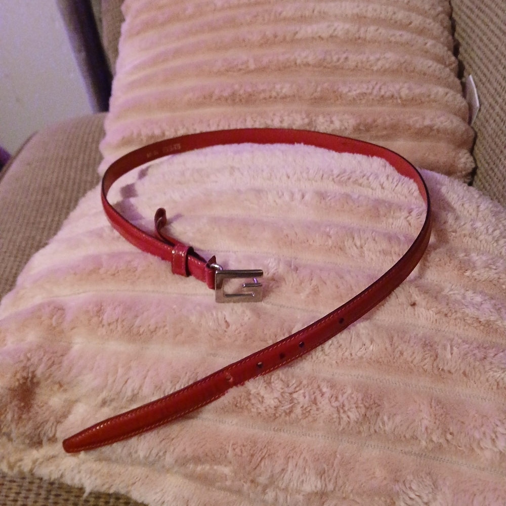 Gucci Authentic Red Leather Belt XS